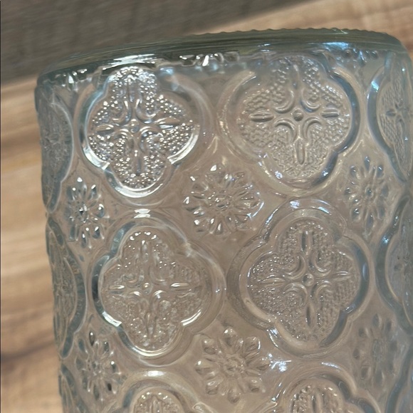 Glass Storage Jar with Wooden Lid Airtight Seal Intricate Design Great for Decor - Picture 7 of 10